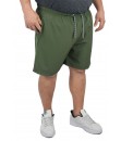 Short Bermuda Tactel Elastano Extra Grande Plus size Liso Verde